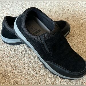 EUC George Memory Foam Slip-On Loafer - Men Size 9.5 9 1/2 Black Leather Suede